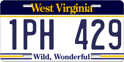 WV license plate 1PH429