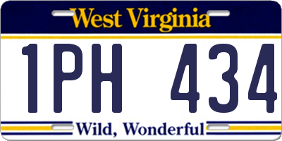 WV license plate 1PH434