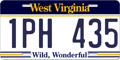 WV license plate 1PH435