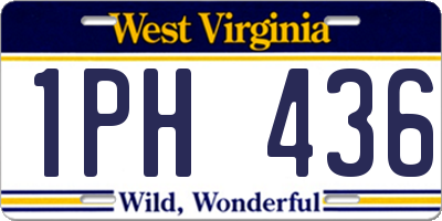 WV license plate 1PH436