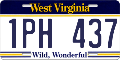 WV license plate 1PH437