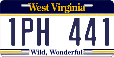 WV license plate 1PH441