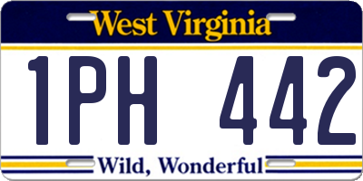 WV license plate 1PH442