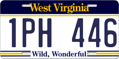 WV license plate 1PH446