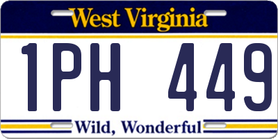 WV license plate 1PH449