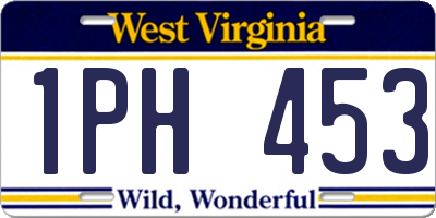 WV license plate 1PH453