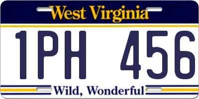 WV license plate 1PH456