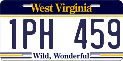 WV license plate 1PH459