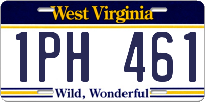 WV license plate 1PH461