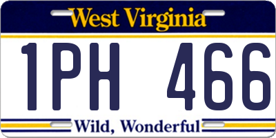 WV license plate 1PH466