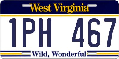WV license plate 1PH467