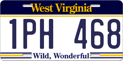 WV license plate 1PH468