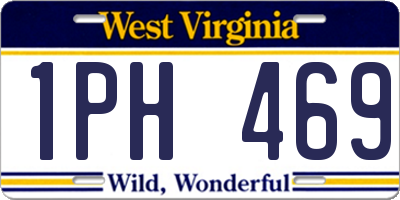 WV license plate 1PH469