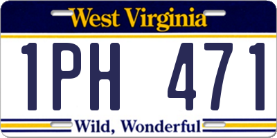 WV license plate 1PH471