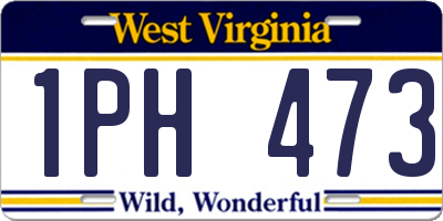 WV license plate 1PH473