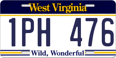 WV license plate 1PH476
