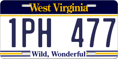 WV license plate 1PH477