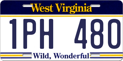 WV license plate 1PH480