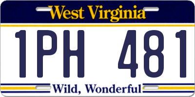 WV license plate 1PH481