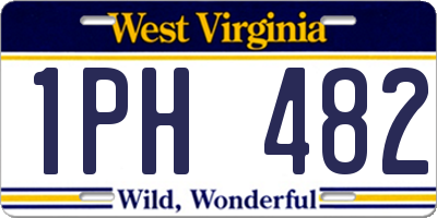 WV license plate 1PH482