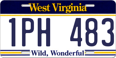 WV license plate 1PH483
