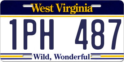 WV license plate 1PH487