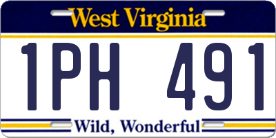 WV license plate 1PH491