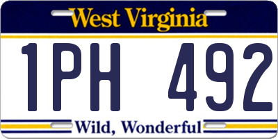 WV license plate 1PH492
