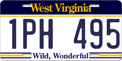 WV license plate 1PH495