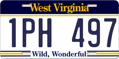 WV license plate 1PH497