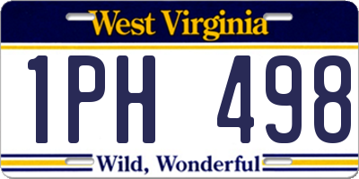 WV license plate 1PH498