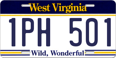 WV license plate 1PH501