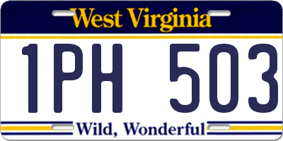 WV license plate 1PH503