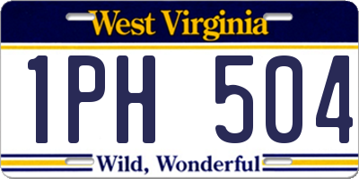 WV license plate 1PH504