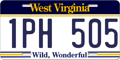 WV license plate 1PH505