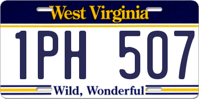 WV license plate 1PH507