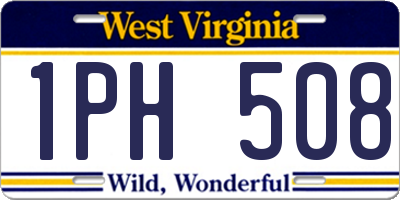 WV license plate 1PH508
