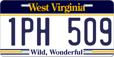 WV license plate 1PH509
