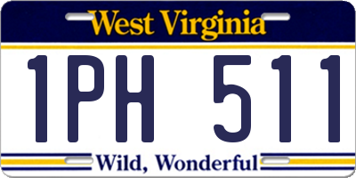 WV license plate 1PH511
