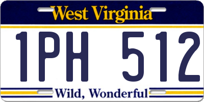 WV license plate 1PH512