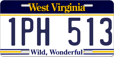 WV license plate 1PH513