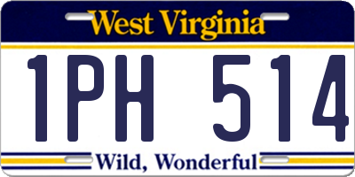 WV license plate 1PH514