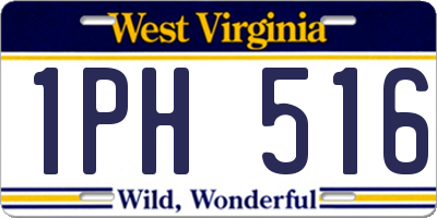 WV license plate 1PH516