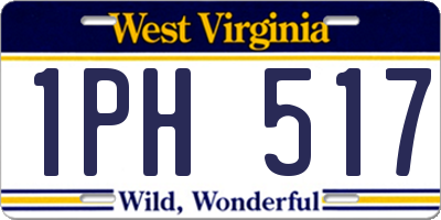 WV license plate 1PH517