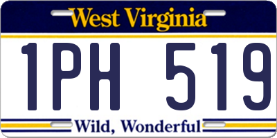 WV license plate 1PH519