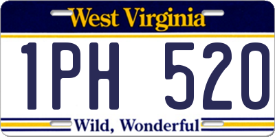 WV license plate 1PH520