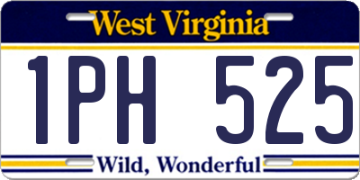 WV license plate 1PH525