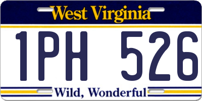 WV license plate 1PH526