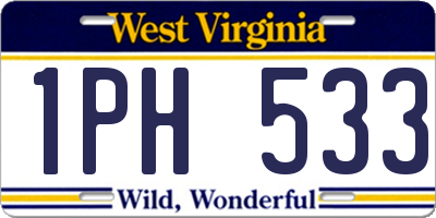 WV license plate 1PH533