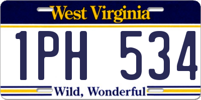 WV license plate 1PH534